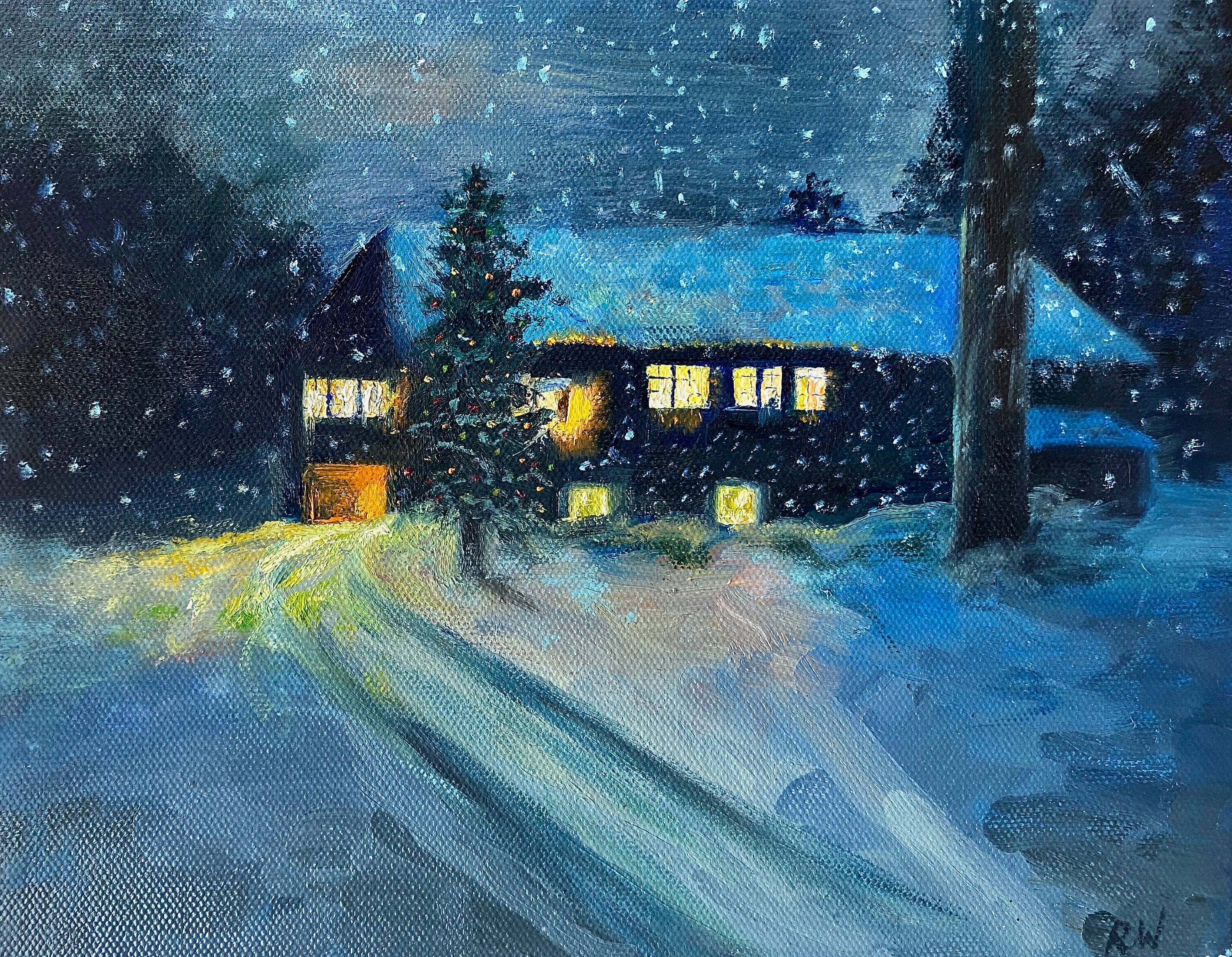 Winter painting online