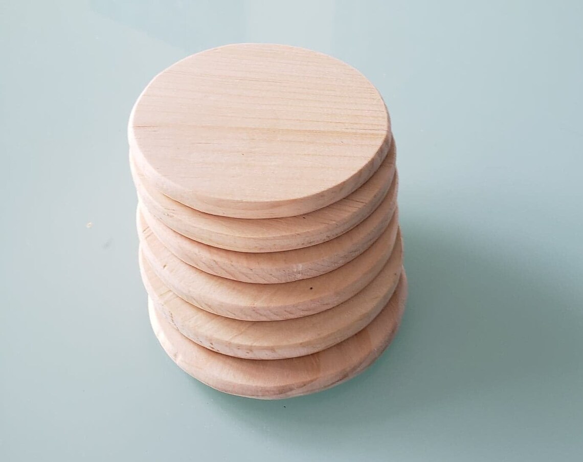 Blank wood Coasters natural or stained or stained with varnish Etsy