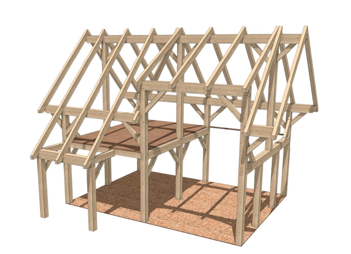 18' X 24' Gravel Run Cabin Timber Frame Plan Set - Etsy