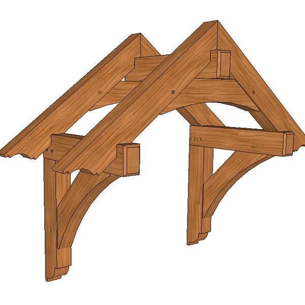 32" x 54" Timber Frame Entry Roof Plan Set