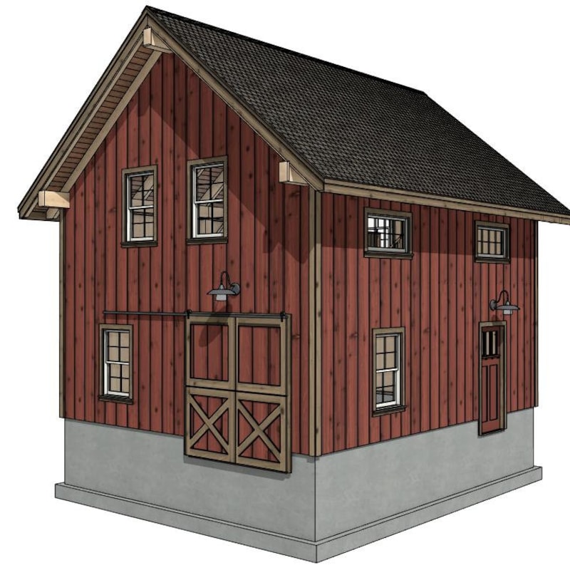 Timber Frame Barn Plans - Etsy