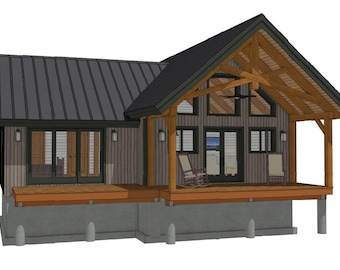 20' x 24' River Bend Cabin II houtskeletplanset