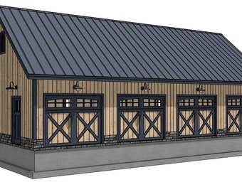24' x 48' Westfield Barn IV houtskeletplanset