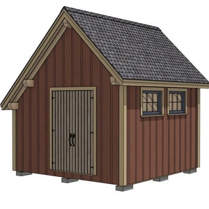 12&#39; x 12&#39; Enfield Shed II Timber Frame Plan Set