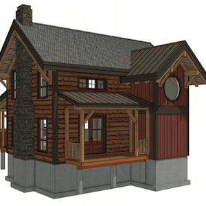 18&#39; x 30&#39; Chestnut Cabin I Timber Frame Plan Set