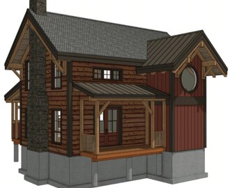 18' x 30' kastanjehut I houtskeletplanset