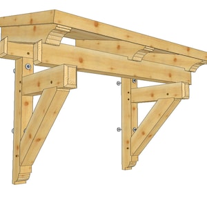 54&quot; x 54&quot; Timber Frame Entry Roof Plan Set