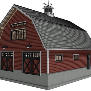 30&#39; x 36&#39; Durham Barn I Timber Frame Plan Set