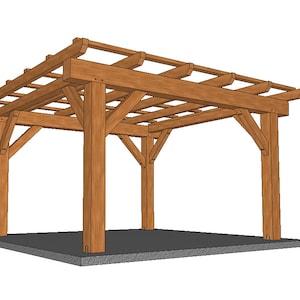 Juego de planos de pérgola Timber Fame de 12' x 12'