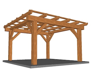 12' x 12' pergolaplan met pergola pergola