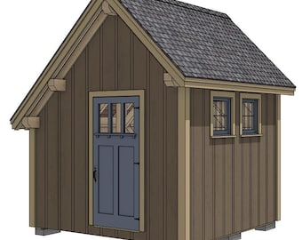 10' x 10' Enfield Shed I Ensemble de plan de charpente en bois