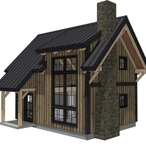 18&#39; x 24&#39; Gravel Run Cabin Timber Frame Plan Set