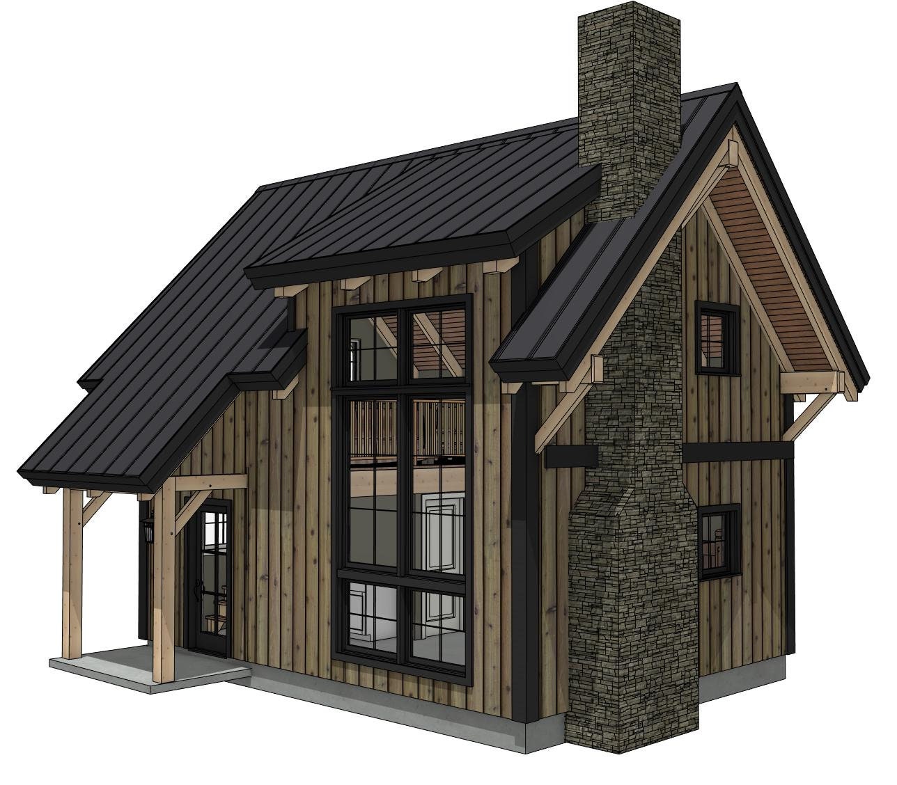 18' X 24' Gravel Run Cabin Timber Frame Plan Set - Etsy