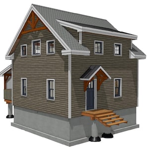 24&#39; x 24&#39; Rustic Ridge Cabin Timber Frame Plan Set