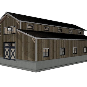 40&#39; x 70&#39; Brewton Barn I Timber Frame Plan Set