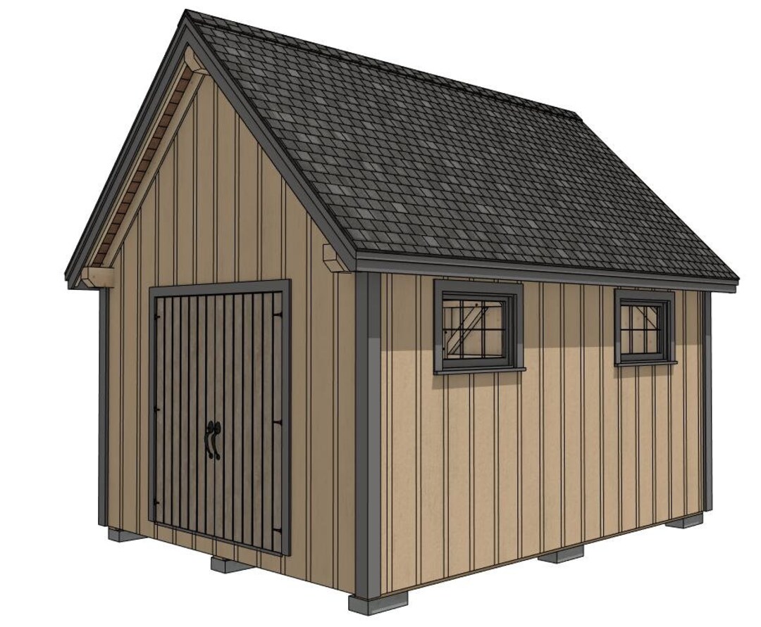 12' X 16' Bridgewater Shed III Timber Frame Plan Set Etsy