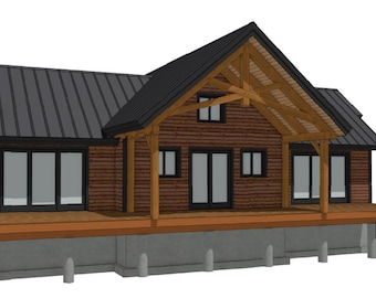 20' x 24' River Bend Cabin III houtskeletplanset