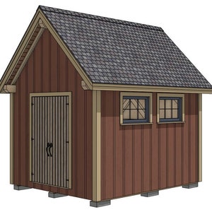 10&#39; x 12&#39; Bridgewater Shed II Timber Frame Plan Set