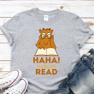 Camisa de profesor divertida, Regalo de profesor de inglés, Camisa de bibliotecario divertida, Regalos de bibliotecario, Ja ha te hizo leer, Camisa de humor divertido, Camiseta de bibliotecario
