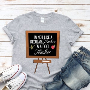 Ik ben een cool leraar shirt, leraar shirt, leraar geschenken, leraar waardering cadeau, grappige leraar shirts, leraar shirts, afstandsonderwijs