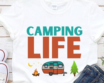 Chemises de camping, Chemise de camping, T-shirt de camping-car, chemise de camping-car, chemise de campeur heureux, cadeau de camping- car, camping-car, groupe de camping