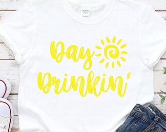 Dag Drinken Shirt voor Vrouwen - Dag Drinken Lake T Shirt - Cadeau voor Dag Drinker - Drinken Tshirt voor Vrouwen - Lake Drinking Shirt voor de zomer