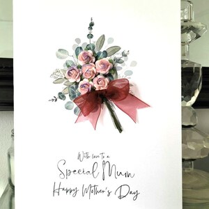 spezielle Mama Muttertagskarte, glückliche Muttertagskarte, rosa Blumen Muttertagskarte, Muttertagskarte, mit Liebe zu einer besonderen Mama