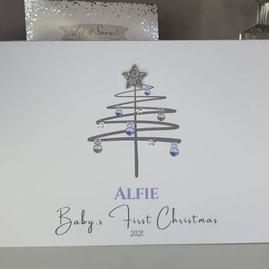carte de Noël personnalisée pour bébé garçon, carte de Noël pour bébé garçon, carte de Noël pour bébé, 1ère carte de Noël, carte de Noël