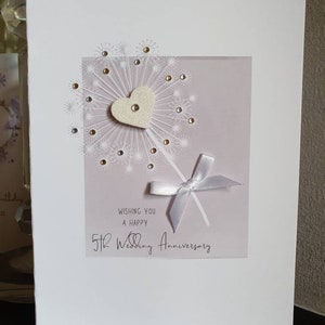 Tarjeta de aniversario de boda de 5ª flor, tarjeta de aniversario de boda 5ª, tarjeta de aniversario de boda de madera, tarjeta de aniversario de madera, quinto aniversario