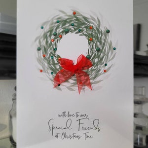 Cartão de guirlanda de natal verde, cartão de natal de amigos especiais, cartão de guirlanda verde de natal, cartão de feliz natal, cartão de natal, cartão de guirlanda de natal