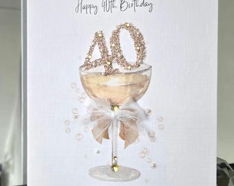 Old English Co. - Biglietto di auguri per il 40° compleanno per lei – quarantesimo età in