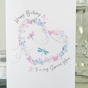 Biglietto di compleanno speciale mamma, buon compleanno mamma speciale, biglietto di compleanno mamma, biglietto di compleanno cuore di farfalla, biglietto di compleanno mamma molto speciale,
