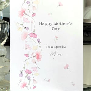 Glückliche Muttertag Karte, spezielle Mama Muttertagskarte, Muttertagskarte, rosa Papierblumen Muttertagskarte, mit Liebe zu Mama