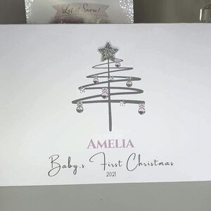 primo biglietto di Natale personalizzato per neonata, primo biglietto di Natale per neonata, biglietto di Natale per neonato, 1° biglietto di Natale, biglietto di Natale