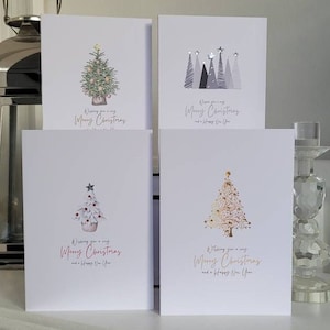 Paquet de quatre cartes pour les arbres de Noël
