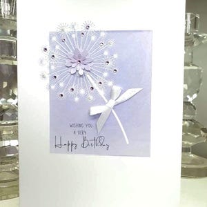 designer Blumen Geburtstagskarte, alles Gute zum Geburtstag, Geburtstagskarte, Blumen alles Gute zum Geburtstag, Blumen Karte, lila Blumen Geburtstagskarte, Geburtstagskarte, ca