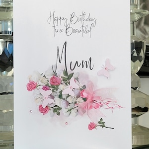 Carte d'anniversaire spéciale bouquet de fleurs pour maman, carte d'anniversaire pour maman, carte d'anniversaire pour maman bouquet de fleurs