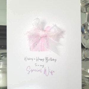 Cartão de aniversário especial para esposa, cartão de presente de feliz aniversário, cartão de aniversário para esposa, cartão de feliz aniversário para esposa, cartão especial para esposa