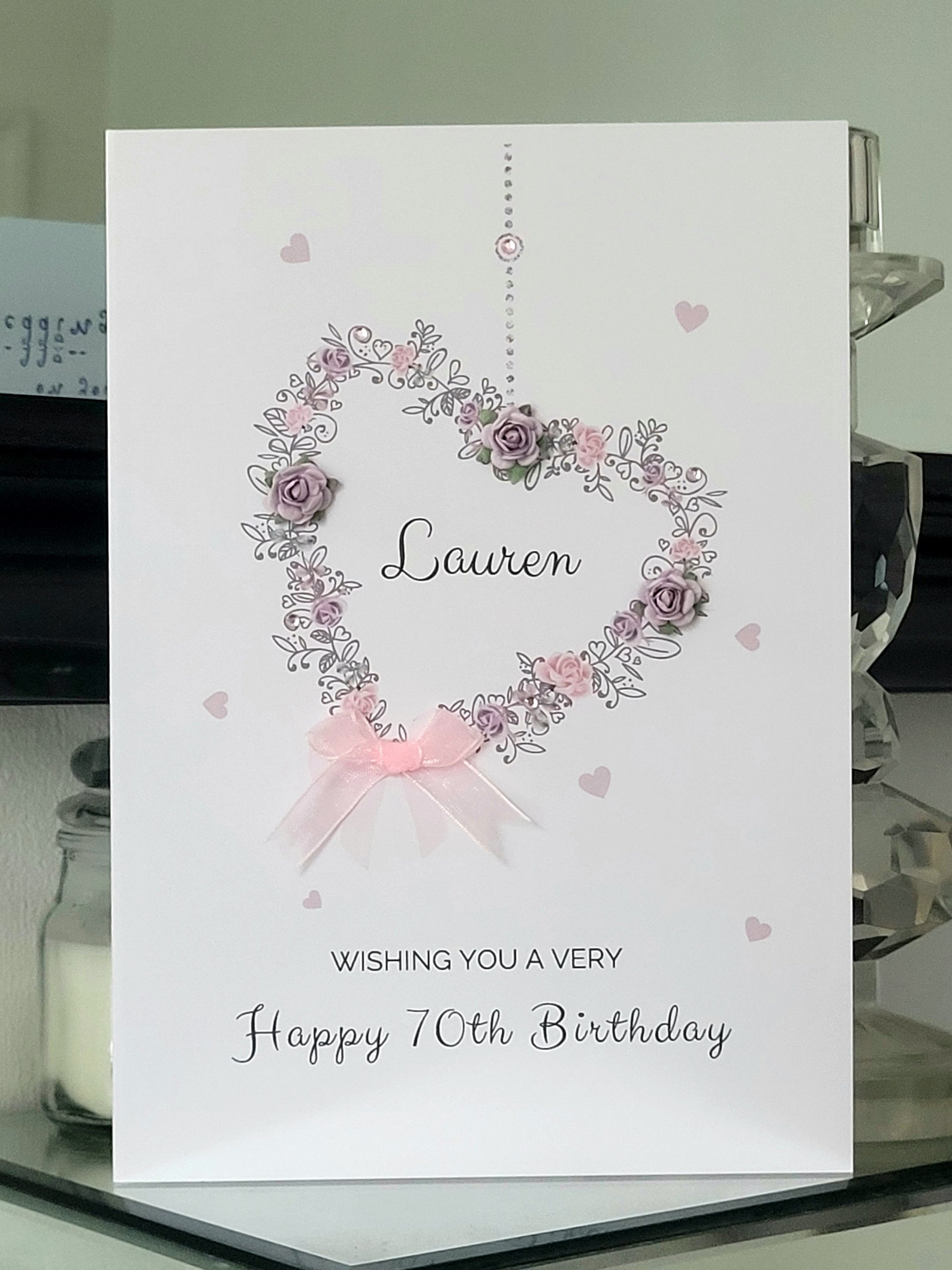 Personalised 70th Birthday Card Daughter Mum Sister Friend Niece – Red Ocean Gifts - Foto 6