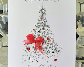 Daughter and son-in law christmas tree card, christmas card, son and daughter-in-law christmas card, christmas tree card