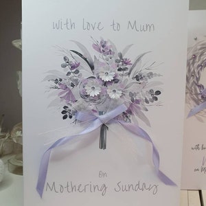 Muttertagskarte, Fliederstrauß-Muttertagskarte, spezielle Muttertagskarte, Mothering-Sonntagskarte, Blumen-Muttertagskarte
