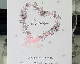Happy 60th birthday card, personalised 60th birthday card, 60th birthday card, girl's 60th birthday card, birthday card