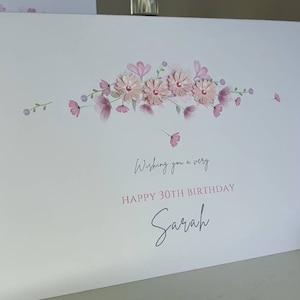 Pretty wildflowers Same day dispatch if ordered by 1pm. Personalised Stunning card 105th Birthday card Meadow flowers