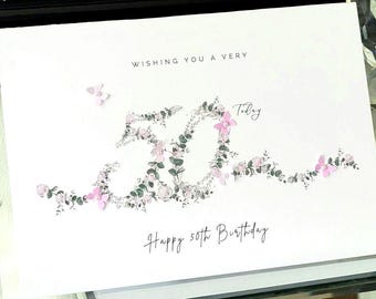 Karte zum 50. Geburtstag, Karte zum 50. Geburtstag, 50. Geburtstagskarte, Geburtstagskarte, Geburtstagskarte, Geburtstagskarte