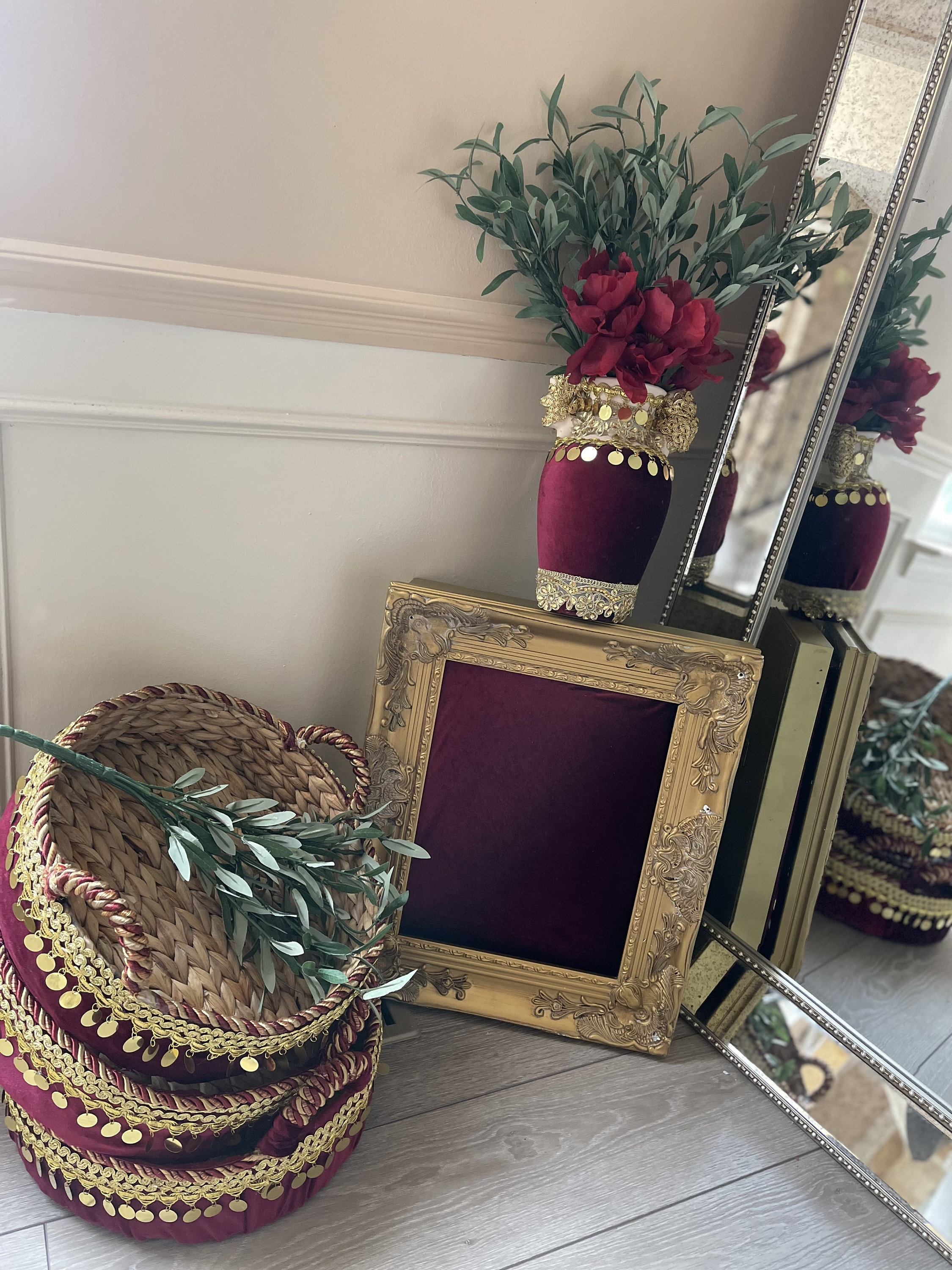 Large Henna Frame for Gold With Handle in Back to Hold - Etsy