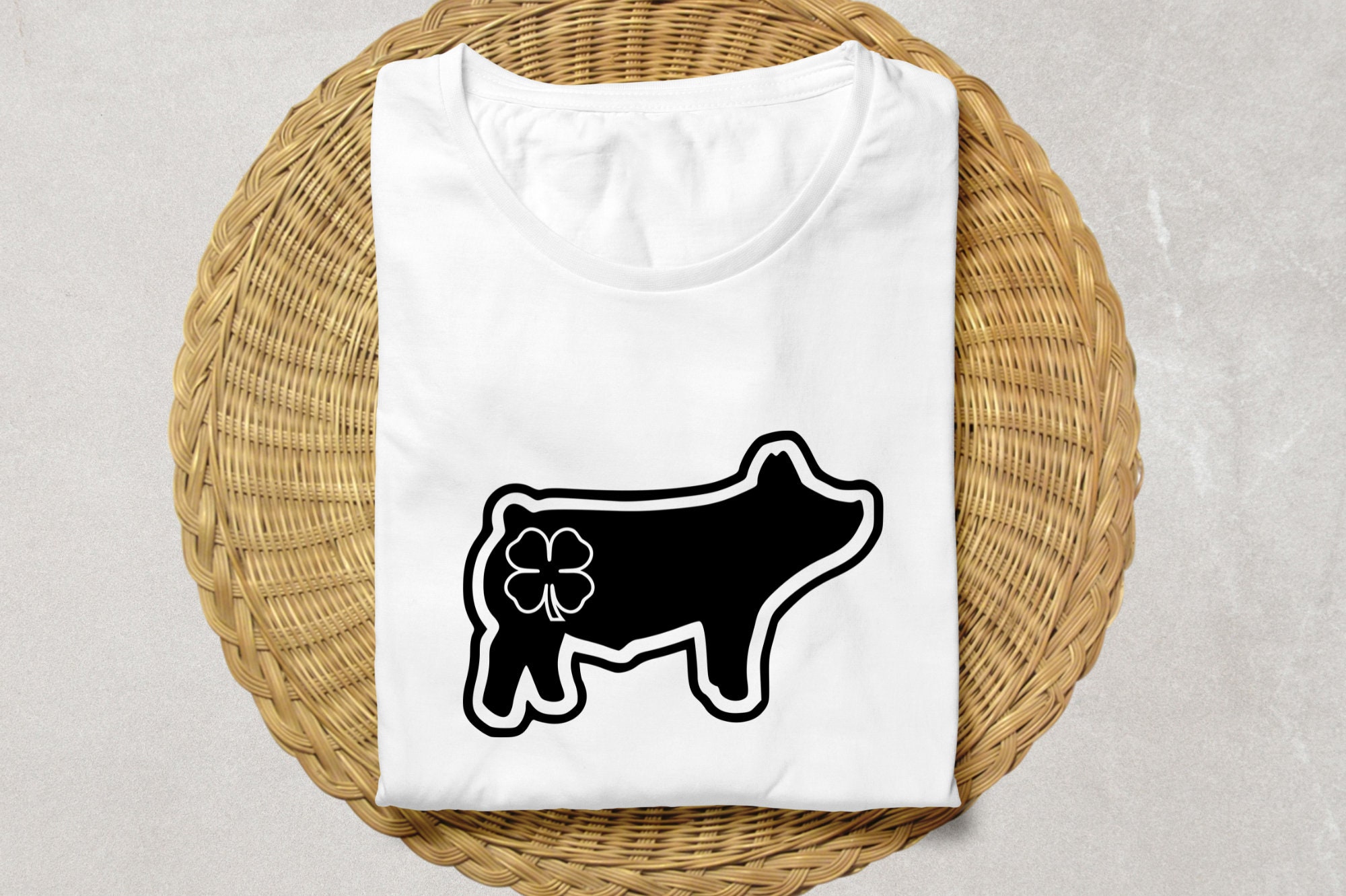4H Pig With Clover SVG for Decals 4H Pig Showmanship Svg for - Etsy Ireland