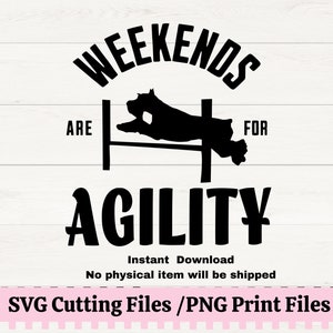 Weekends zijn voor Agility SVG, Riesenschnauzer, Agility Dog Lover PNG, Agility Decal, Car Decal