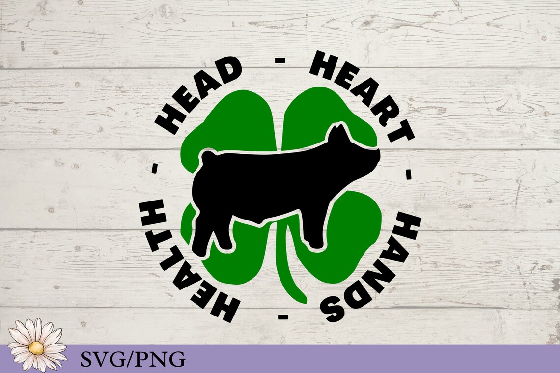 4H Clover SVG for Decals 4H Pig Showmanship Svg for T-shirt - Etsy