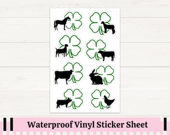 4H Livestock Show Waterproof Vinyl Sticker Sheet