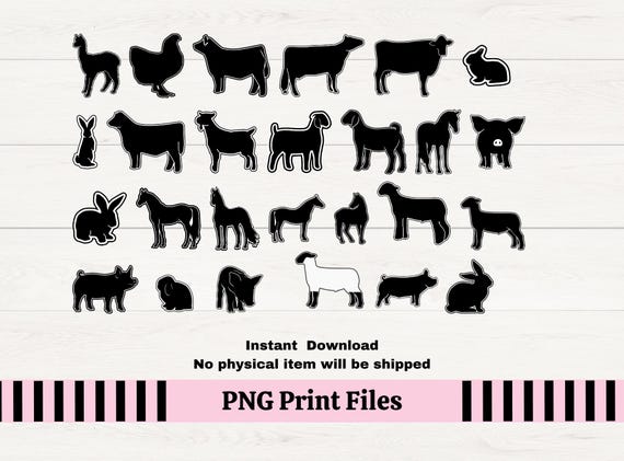 Design Your Own Livestock Logo, County Fair Sign Market Animals, PNG For Livestock Show